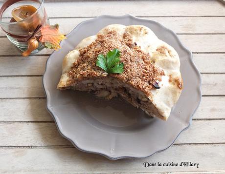 Pâtisson farci au veau, noisettes et son crumble / Pattypan squash stuffed with veal, hazelnuts and its crumble