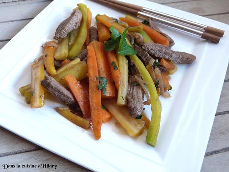 Boeuf carotte revisité façon wok / Beef carrot revisted in a wok