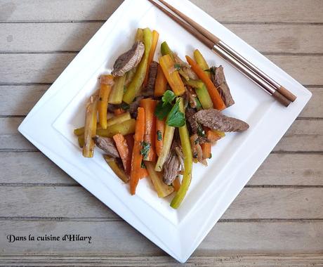 Boeuf carotte revisité façon wok / Beef carrot revisted in a wok