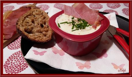 Oeuf cocotte à la crème de Roquefort