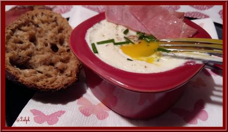 Oeuf cocotte à la crème de Roquefort