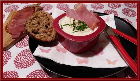 Oeuf cocotte à la crème de Roquefort