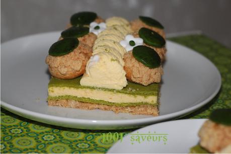 Tarte citron vert et vanille façon Saint Honoré