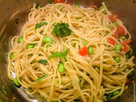 Le temps qu’il faut à l’eau pour bouillir -Edamame pasta