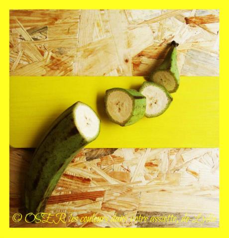 Banane plantain au four au beurre salé et charcuterie