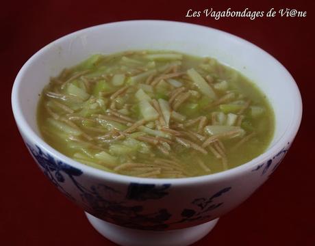 Potage poireau, panais, curry