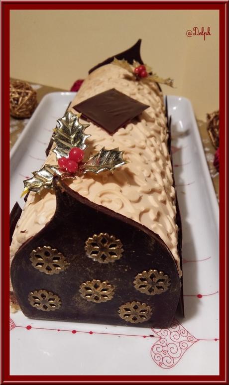 Bûche chocolat Dulcey, et son insert praliné 