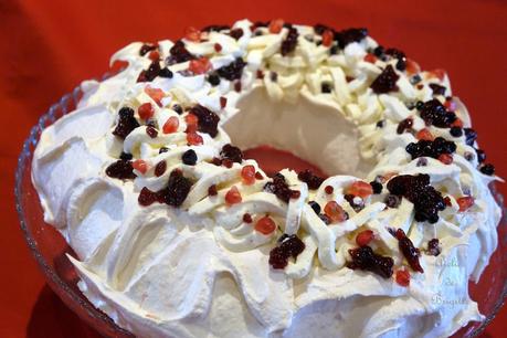 Couronne de Noël, Pavlova aux fruits rouges