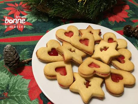 Bredele à la gelée de framboises {sablés de Noël de la mamie de Nathalie}