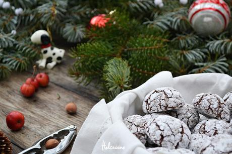 Craquelins choco / noisettes sans beurre (biscuits de Noël)