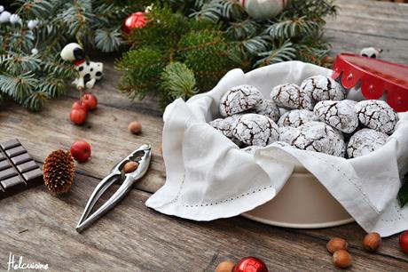 Craquelins choco / noisettes sans beurre (biscuits de Noël)
