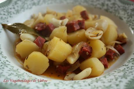 Ragoût de pommes de terre au chorizo et aux calamars