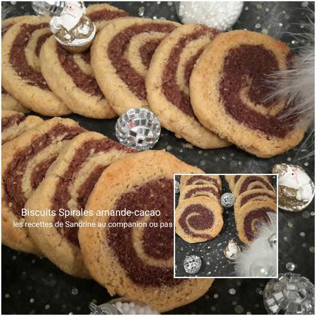 Biscuits spirales amande-cacao au companion, thermomix, i cook'in ou sans robot