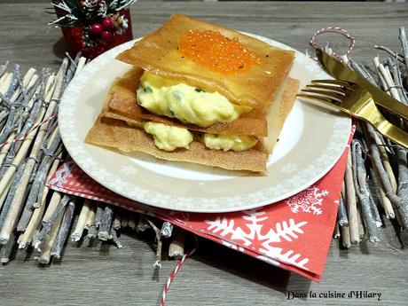 Millefeuille de crabe en sabayon d'agrumes Jour 17 🎄 / Citrus zabaione crab millefeuille Day 17