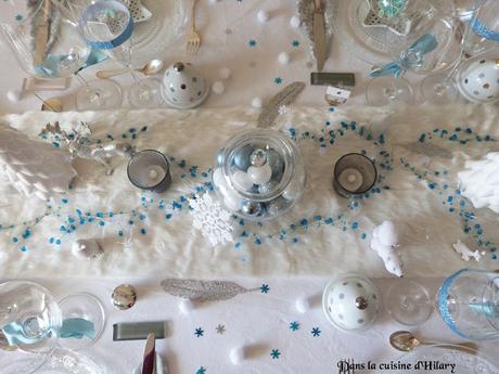 Ma table de Noël polaire en bleu et blanc Jour 20 🎄 / My polar Christmas table decoration Day 20