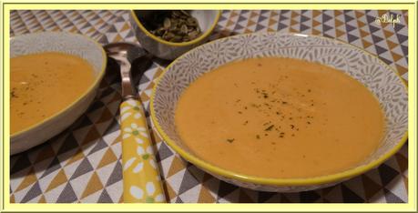 Velouté de Courge Butternut et Patate Douce.