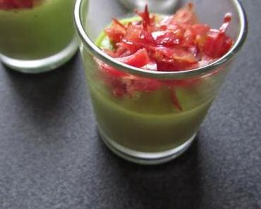 Panna cotta de petits pois à la Coppa.