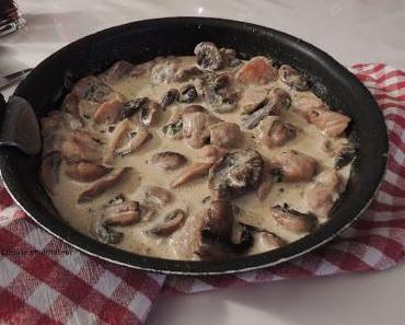 Sauté de porc aux champignons à la crème