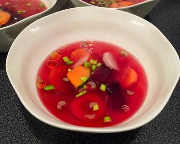 Umami – Soupe aux légumes croquants à l’huile de truffe
