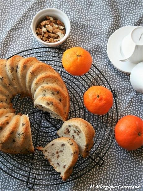 Brioche aux pépites de chocolat et noix, bio, sans oeufs, gluten, lait.......