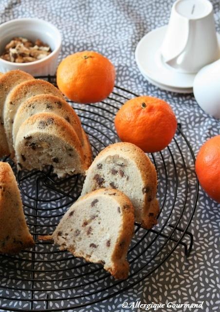 Brioche aux pépites de chocolat et noix, bio, sans oeufs, gluten, lait.......