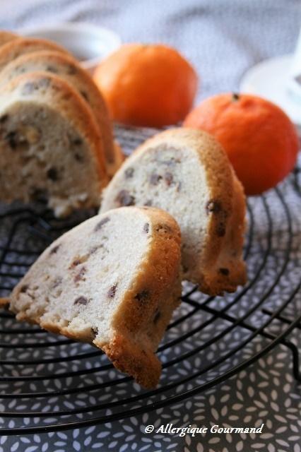 Brioche aux pépites de chocolat et noix, bio, sans oeufs, gluten, lait.......