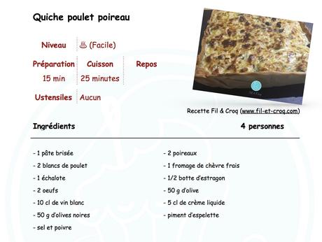 Ma quiche poireaux poulet pleine de saveurs  ♨