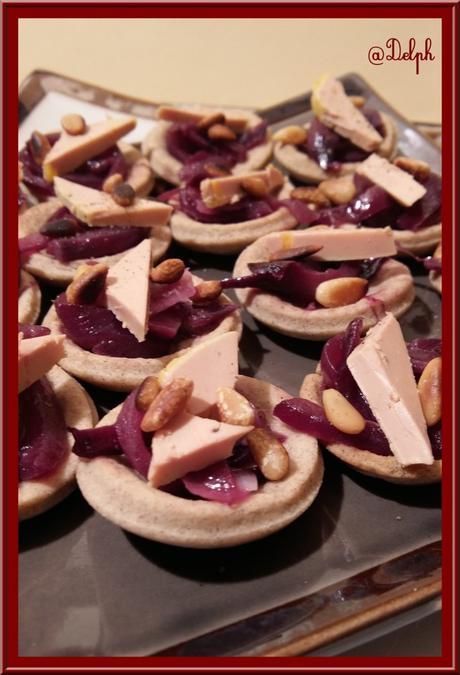 Tartelettes au foie gras et aux pignons