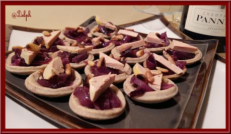 Tartelettes au foie gras et aux pignons