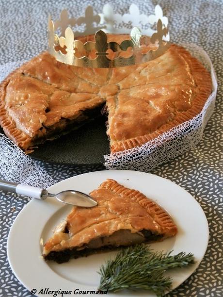 Galette des rois chocolat / poires, sans gluten, oeufs........