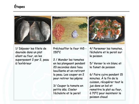 Filets de daurade façon Dugléré ♨♨