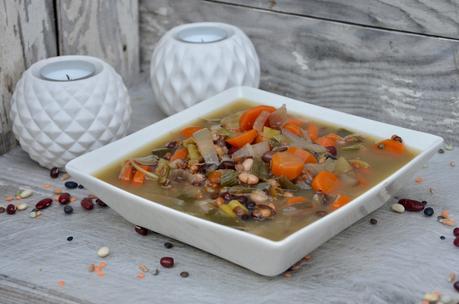 Soupe de légumes et céréales