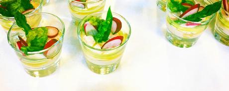 Verrine d’asperges aux radis