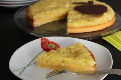 Tarte sucrée, pomme, crème d'amande