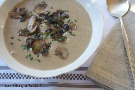 Velouté de châtaignes et champignons