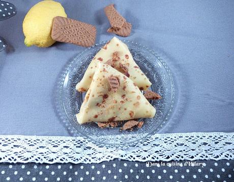 Samoussa de crêpes au lemon curd et spéculoos / Crepes samosa with lemon curd and speculoos cookies