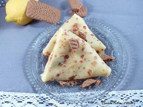 Samoussa de crêpes au lemon curd et spéculoos / Crepes samosa with lemon curd and speculoos cookies