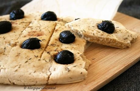 Fougasse, cumin, thym,Bio, sans gluten, lait, oeufs