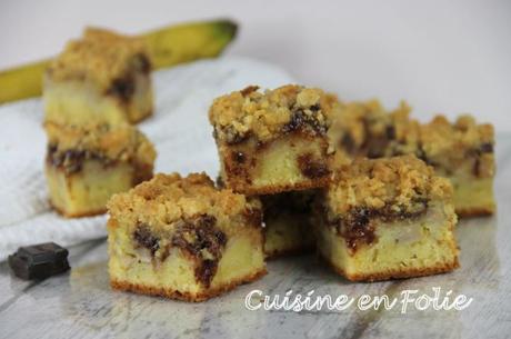 Crumb-cake banane chocolat