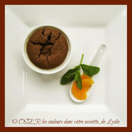 Soufflé au chocolat noir et filets d’orange