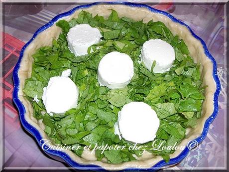 Tarte aux fanes de radis et au chèvre frais