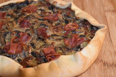 Tarte rustique aux champignons