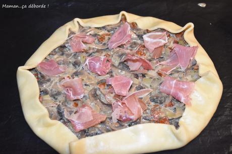 Tarte rustique aux champignons