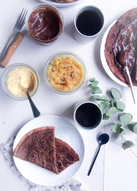 Crêpes à la farine de sarrasin au cacao