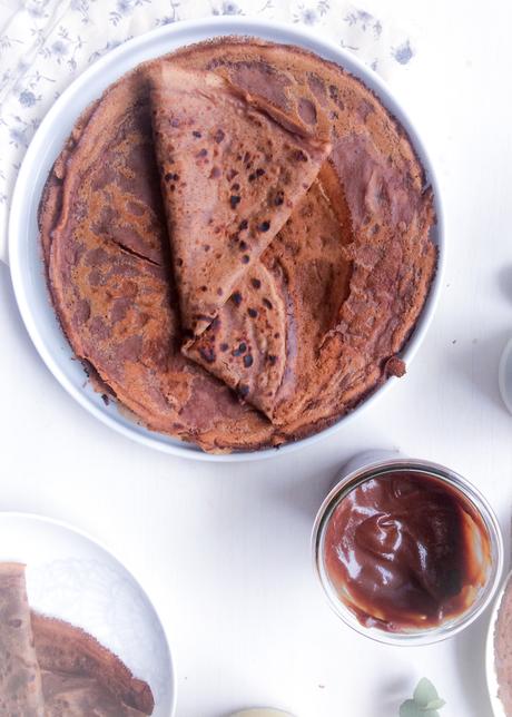 Crêpes à la farine de sarrasin au cacao