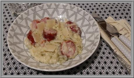 Risotto aux saucisses fumées