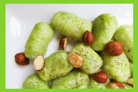 Gnocchi maison au pesto de roquette et noisettes