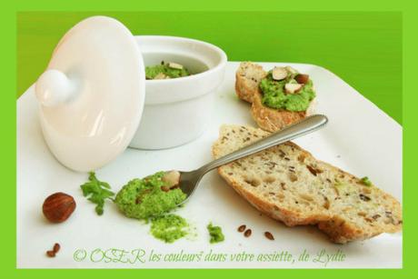 Pesto de roquette aux noisettes