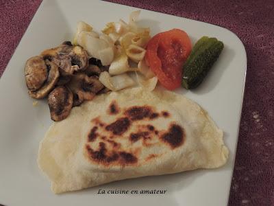 Naans aux champignons et curcuma