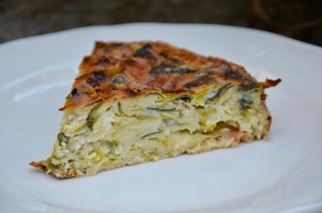 Quiche sans pâte poireau-chèvre